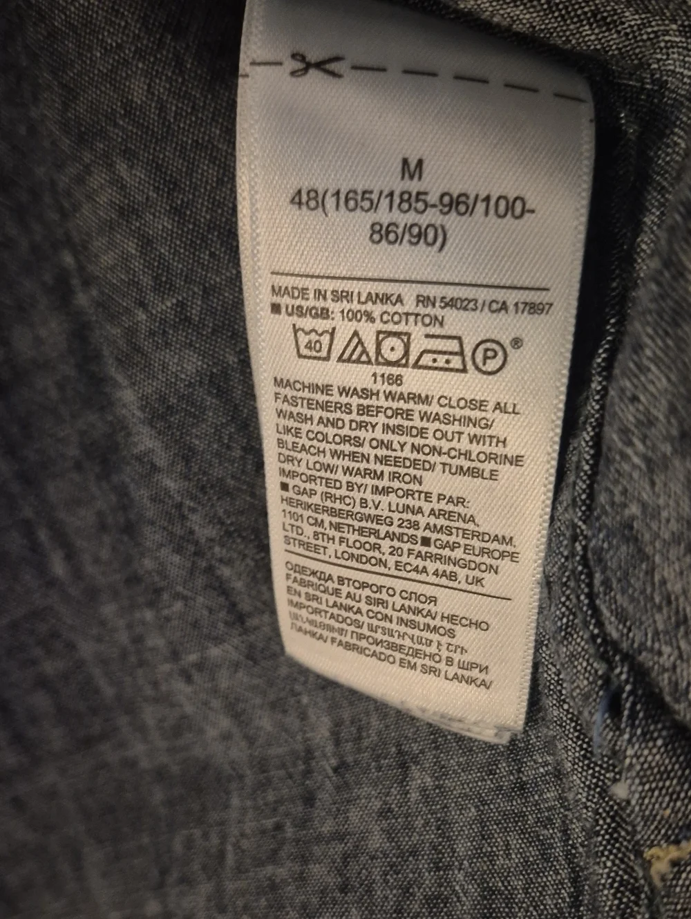 Banana Republic Men's Gray Chambray Button-Down Shirt